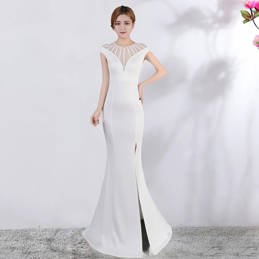 Sexy Beading Deep V Neck Summer White Dress Women Long Evening Party Dress Elegant Backless Maxi Mermaid Dresses Vestidos Mujer
Sexy Beading Deep V Neck Summer White Dress Women Long Evening Party Dress Elegant Backless Maxi Mermaid Dresses Vestidos Mujer