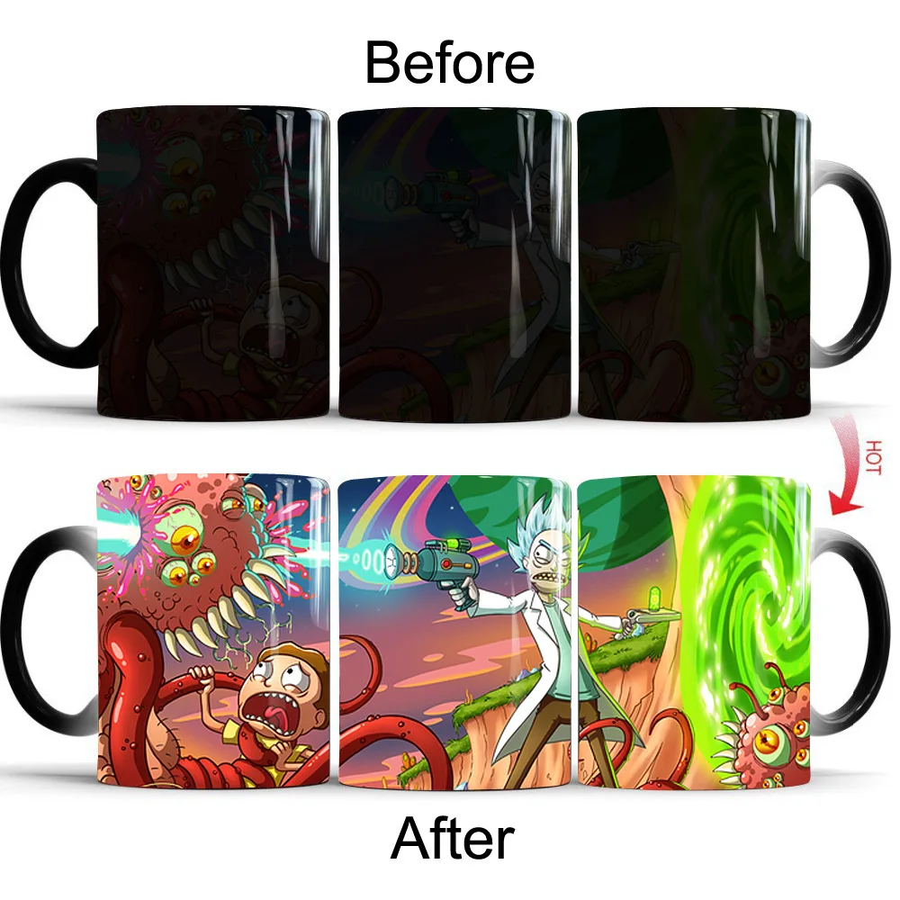 Tv Cartoon Star Rick and Morty Mug Color Changing Cute Mugs Ceramic Milk Tea Office Coffee Mug Cup Best Gift
Tv Cartoon Star Rick and Morty Mug Color Changing Cute Mugs Ceramic Milk Tea Office Coffee Mug Cup Best Gift