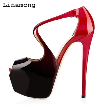 2018 Summer New Style women PU leather thin heel high heel boots Color printing and dyeing red cover heel sandals
2018 Summer New Style women PU leather thin heel high heel boots Color printing and dyeing red cover heel sandals