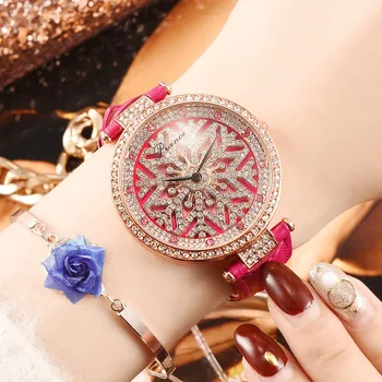 Luxury Waterproof Quartz Watch Women Female Fashion Rotating Dial Watch Snowflake Diamond Relogio Feminino Dropshipping 2019
Luxury Waterproof Quartz Watch Women Female Fashion Rotating Dial Watch Snowflake Diamond Relogio Feminino Dropshipping 2019
