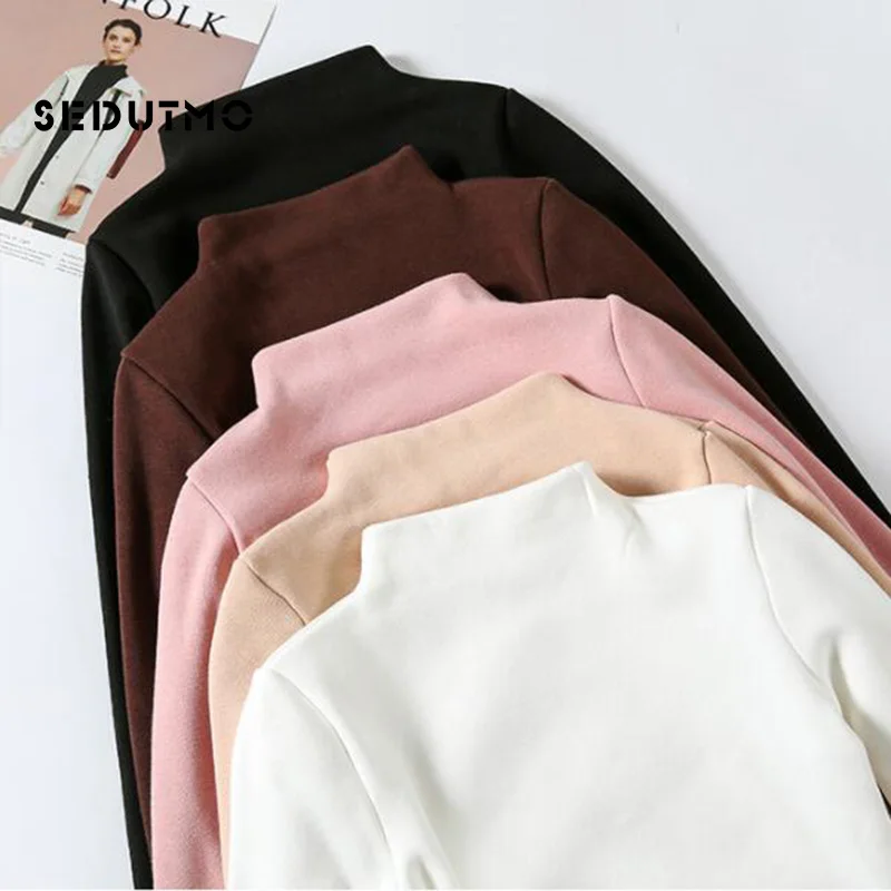SEDUTMO Plus Size 3XL T Shirt Women Spring Thick Harajuku Tops Long Sleeve Turtleneck Casual Shirts Autumn Cotton Tee ED715
SEDUTMO Plus Size 3XL T Shirt Women Spring Thick Harajuku Tops Long Sleeve Turtleneck Casual Shirts Autumn Cotton Tee ED715