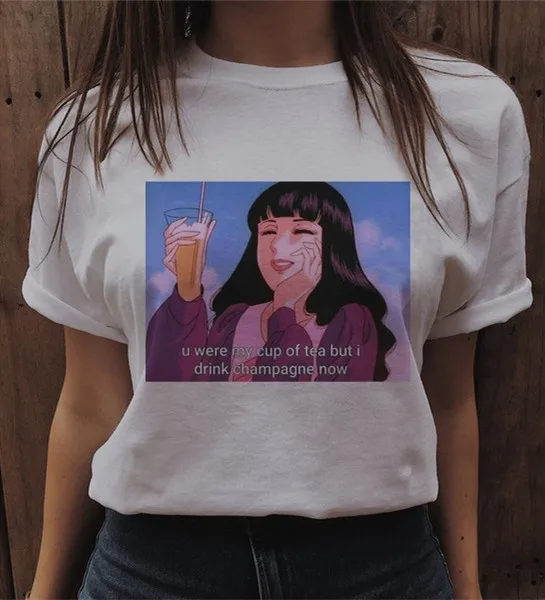 Kuakuayu HJN U Were My Cup of Tea but I Drink Champagne Now Printed T Shirt Women Funny Printing Tee Tops Short Sleeve Top
Kuakuayu HJN U Were My Cup of Tea but I Drink Champagne Now Printed T Shirt Women Funny Printing Tee Tops Short Sleeve Top