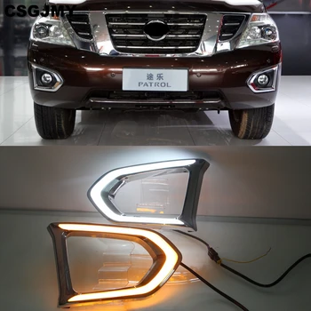 CSGJMY 1Pair Car LED DRL For Nissan Patrol Y62 2016 2017 2018 Daytime Running Light With Yellow Turn Signal Night Blue Fog Lamp
CSGJMY 1Pair Car LED DRL For Nissan Patrol Y62 2016 2017 2018 Daytime Running Light With Yellow Turn Signal Night Blue Fog Lamp
