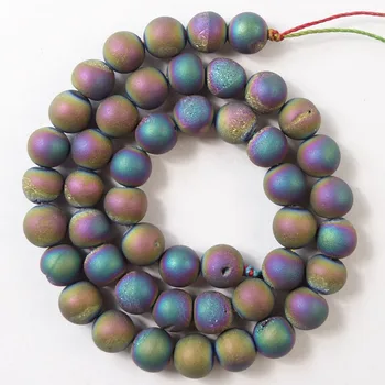 (Min. Order is $10) 1Strand 8mm Metallic Multicolor Titanium Coated Natural Druzy Quartz Matte Stone Round Beads DSC07729
(Min. Order is $10) 1Strand 8mm Metallic Multicolor Titanium Coated Natural Druzy Quartz Matte Stone Round Beads DSC07729