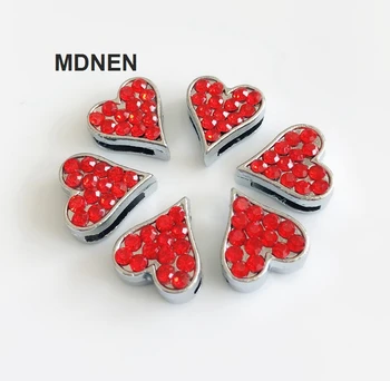 Free Shipping, 50PCS 8MM Red Rhinestone Heart Slide Charms DIY Accessory Fit 8mm Wristband Belts 
Free Shipping, 50PCS 8MM Red Rhinestone Heart Slide Charms DIY Accessory Fit 8mm Wristband Belts