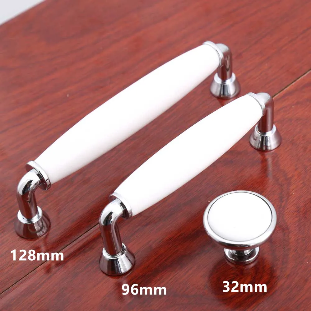 128mm modern simple fashion furniture handles white ceramic dresser kitchen cabinet door handles silver chrome drawer knobs 5
128mm modern simple fashion furniture handles white ceramic dresser kitchen cabinet door handles silver chrome drawer knobs 5