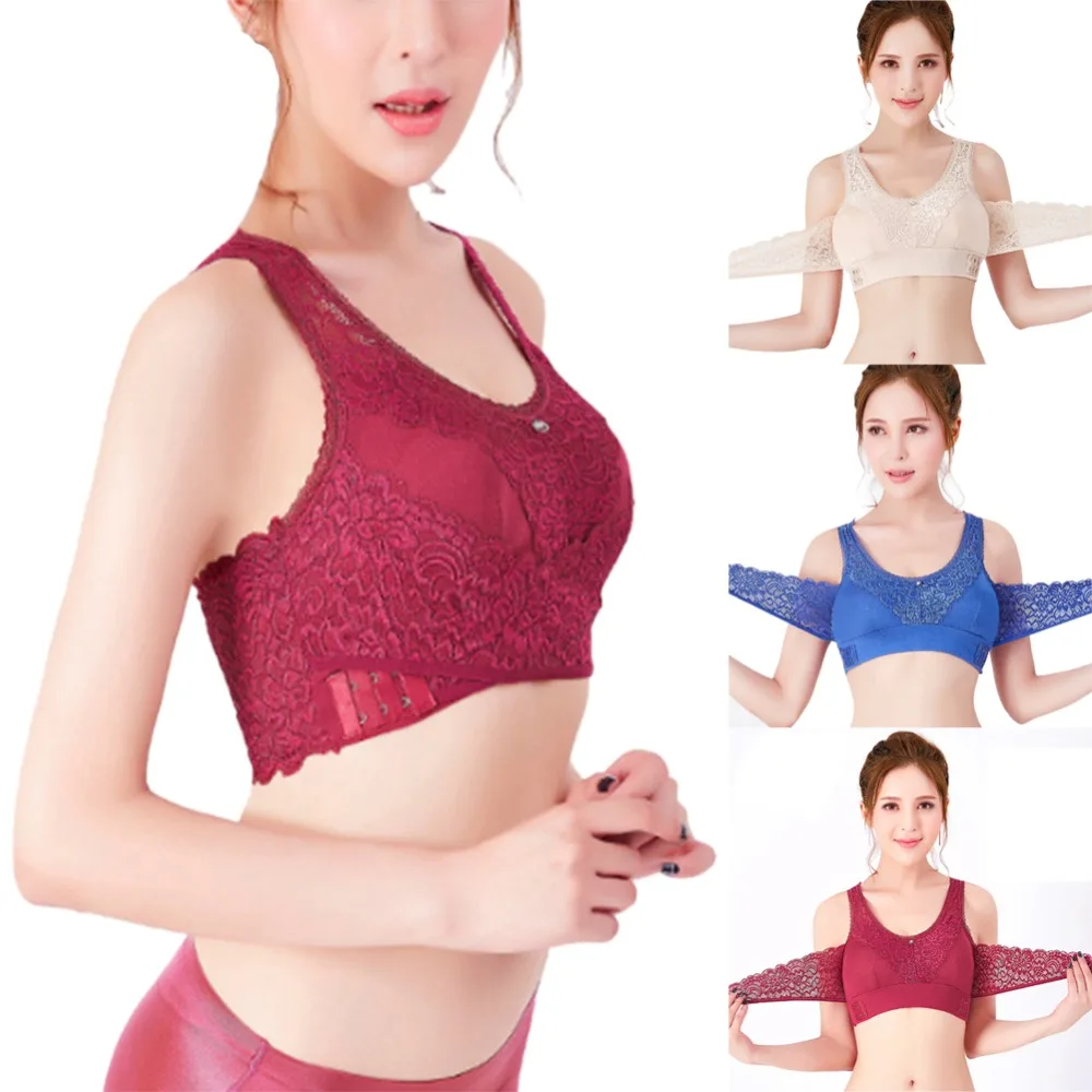 Women Sexy Vest Front Cross Side Buckle Sports Bra Wireless Lace Breathable Bra Intimates Without Steel Ring Gathers Bra Hot
Women Sexy Vest Front Cross Side Buckle Sports Bra Wireless Lace Breathable Bra Intimates Without Steel Ring Gathers Bra Hot