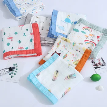 New 4 Layers Bamboo Baby Muslin Blanket Newborn Swaddles Soft Cartoon Blankets Bath Gauze Infant Wrap Sleepsack Multi-use Diaper
New 4 Layers Bamboo Baby Muslin Blanket Newborn Swaddles Soft Cartoon Blankets Bath Gauze Infant Wrap Sleepsack Multi-use Diaper