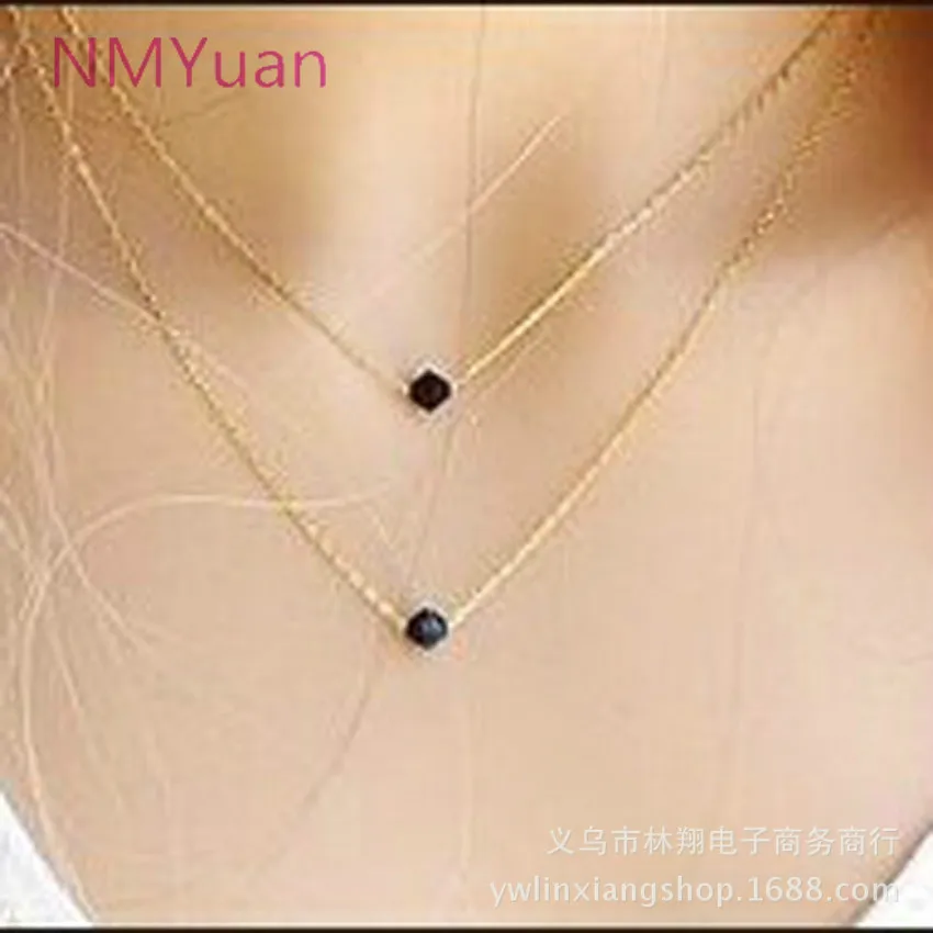 The New Statement Necklace Extremely Refined Simplicity Double Black Crystal Necklace Female Assembly Jewelry
The New Statement Necklace Extremely Refined Simplicity Double Black Crystal Necklace Female Assembly Jewelry