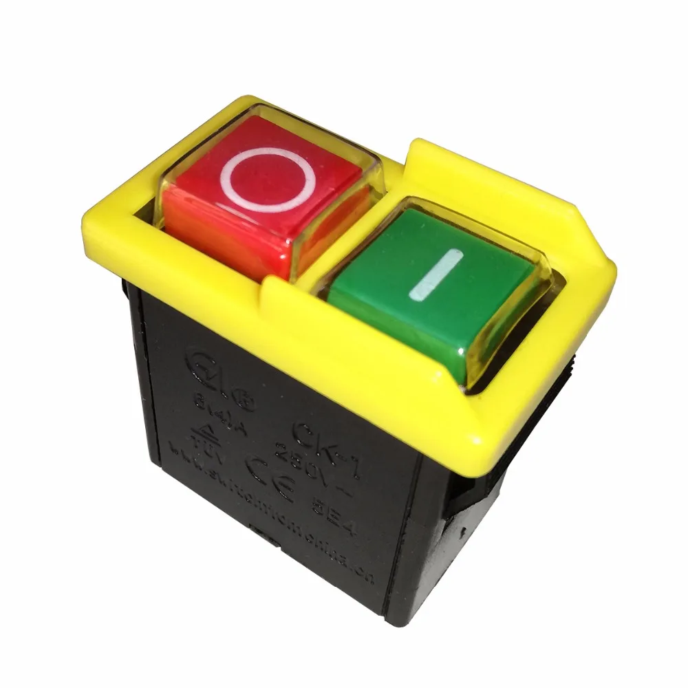 CK1 6A 250V Waterproof Dustproof Electromagnetic On Off Push Button Switches Pushbutton Switch for Grinding Wheel Machine CK-1
CK1 6A 250V Waterproof Dustproof Electromagnetic On Off Push Button Switches Pushbutton Switch for Grinding Wheel Machine CK-1
