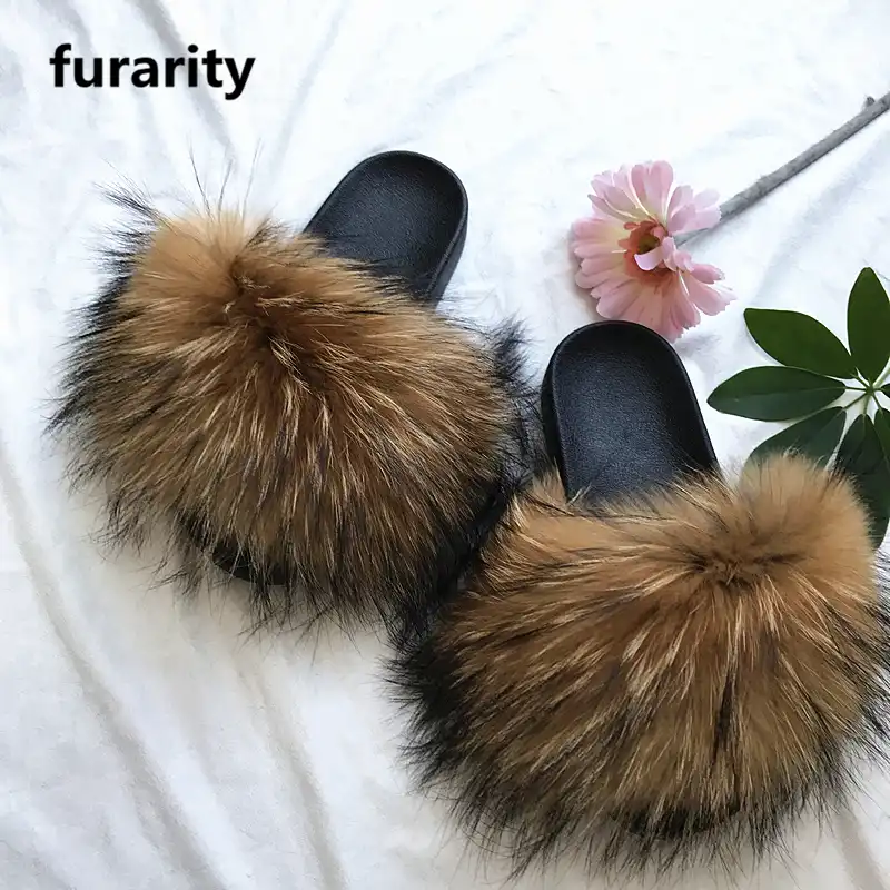 raccoon fur slides aliexpress