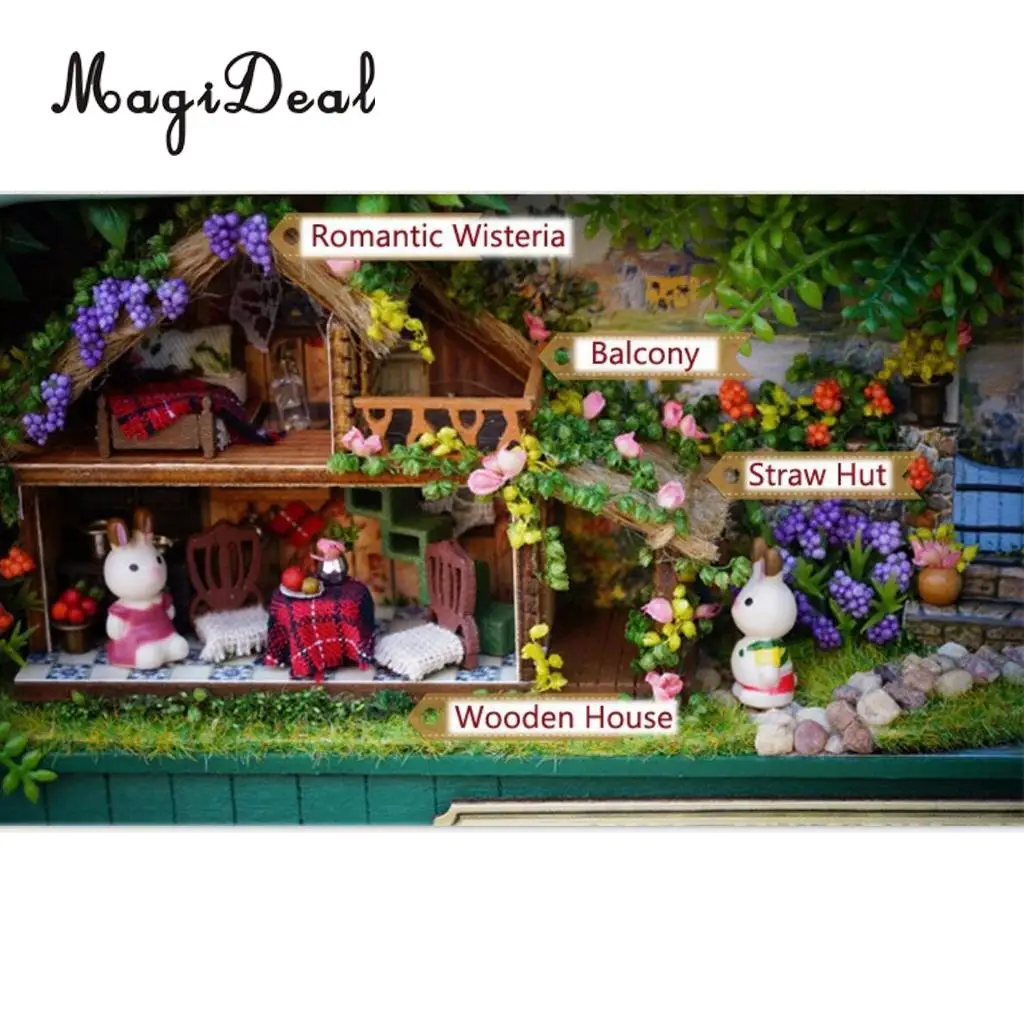 1Set DIY Handicraft Tin Box Wood Miniature Dollhouse Theatre Series for Room Home Desk Decor Novelty Friends Birthday Gift