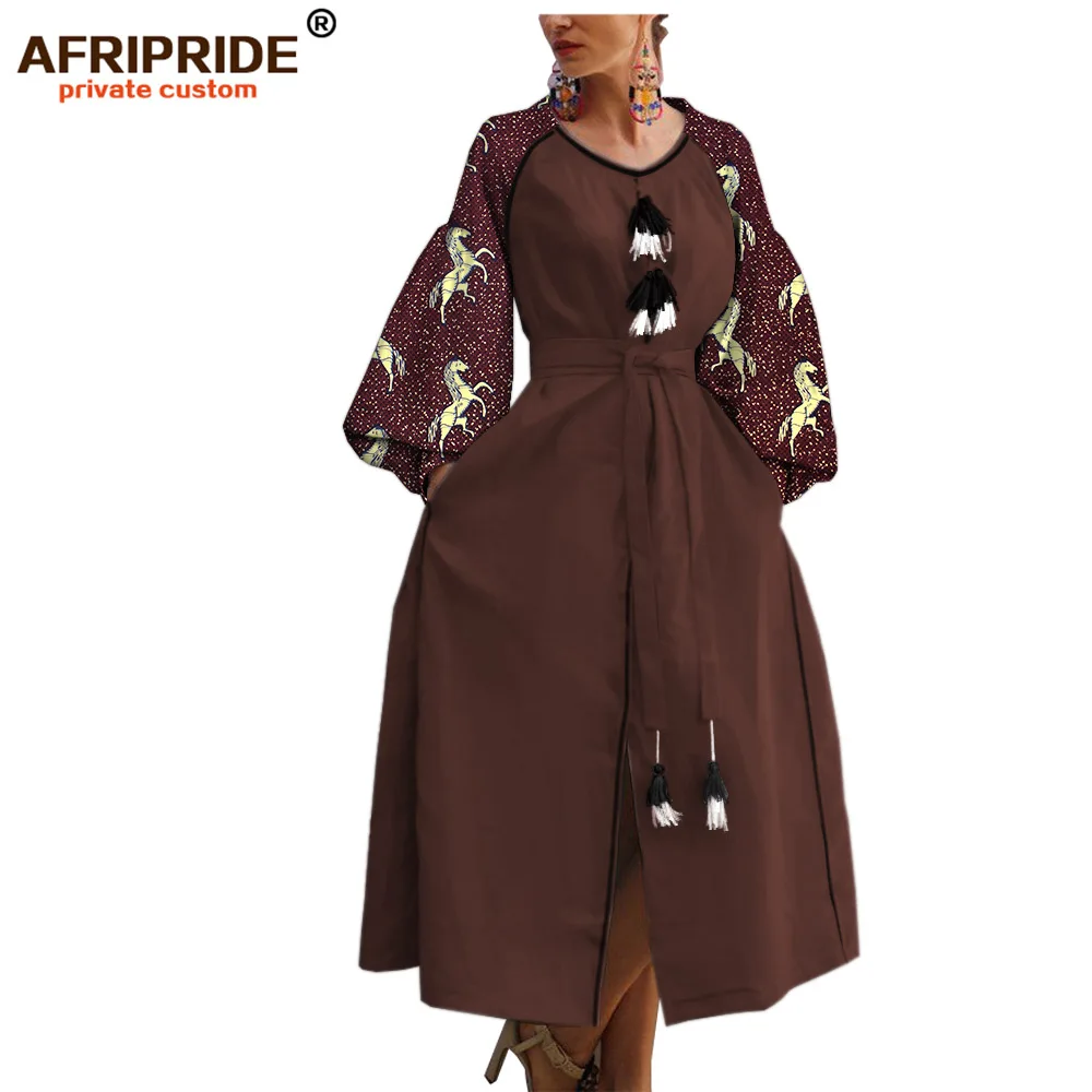 2019 african print cloth casual dress for women AFRIPRIDE bazin richi lantern sleeves ankle length split women dress A1925016
2019 african print cloth casual dress for women AFRIPRIDE bazin richi lantern sleeves ankle length split women dress A1925016