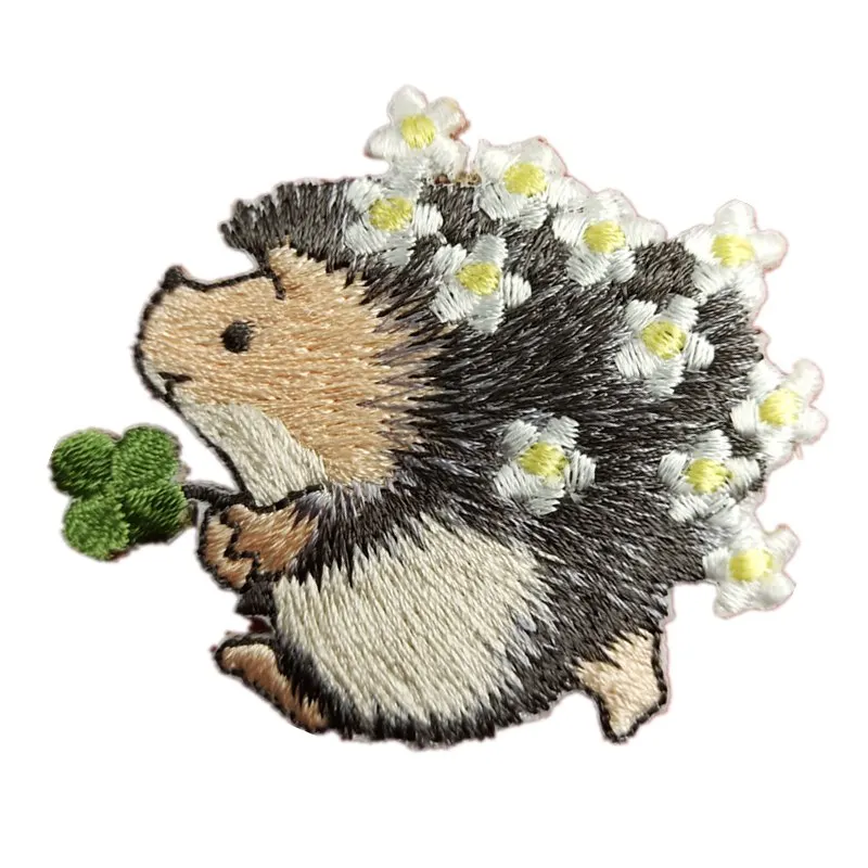 Embroidered Hedgehog Patches Cute Animal Patch (5)