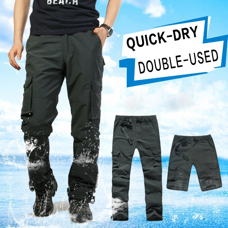 2019 Vomint New Men's Cargo Pants Quick-dry Double-used Pants Elastic Waist Detachable Feet Loose Straight Waterproof Trousers
2019 Vomint New Men's Cargo Pants Quick-dry Double-used Pants Elastic Waist Detachable Feet Loose Straight Waterproof Trousers