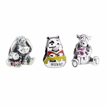 3pcs Genuine 925 Sterling Silver Charms Eeyore Bear Tigger Beads for Jewelry Making Fits European Charm Bracelets Berloque
3pcs Genuine 925 Sterling Silver Charms Eeyore Bear Tigger Beads for Jewelry Making Fits European Charm Bracelets Berloque