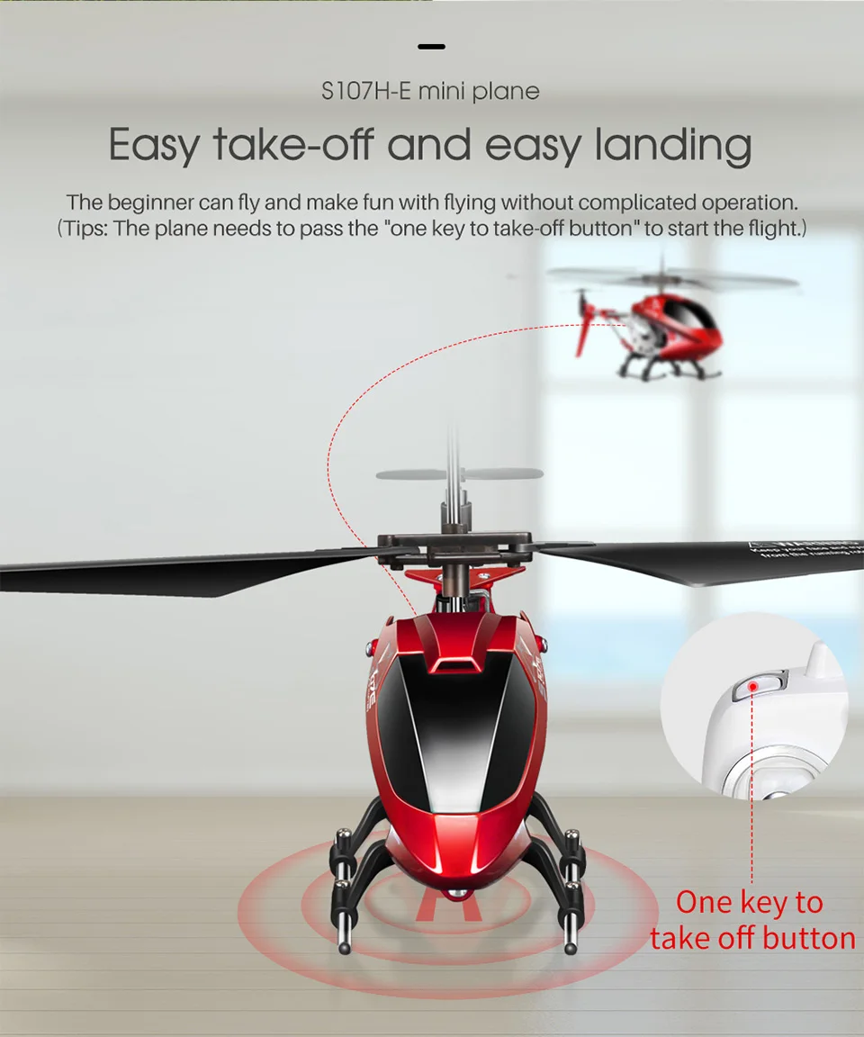 2.4G 3.5CH Hover Altitude Hold RC Helicopter With Gyro RTF - S107H 11 2.4G 3.5CH Hover Altitude Hold RC Helicopter With Gyro RTF - S107H 11
