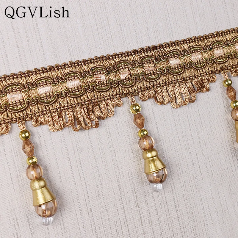 QGVLish 12M/lot Beads Curtain Tassel Fringe Lace Trim DIY Sew Sofa Stage Lamp Lace Ribbon Belt Curtain Accessories Home Decor
QGVLish 12M/lot Beads Curtain Tassel Fringe Lace Trim DIY Sew Sofa Stage Lamp Lace Ribbon Belt Curtain Accessories Home Decor