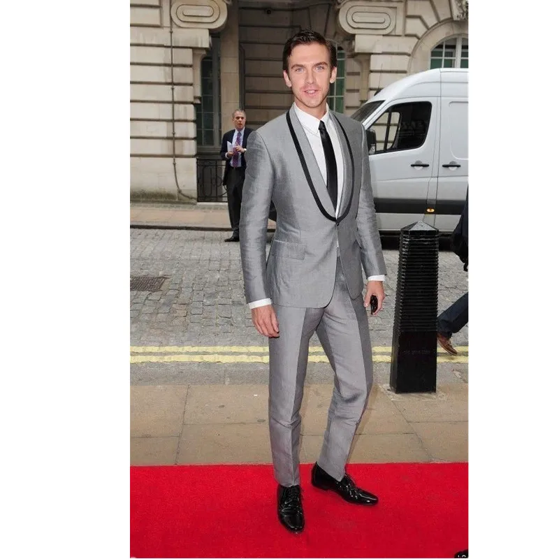 Classic high-quality men's suit gray shawl lapel single-breasted men's ball gown and groomsmen dress (jacket + pants) custom
Classic high-quality men's suit gray shawl lapel single-breasted men's ball gown and groomsmen dress (jacket + pants) custom
