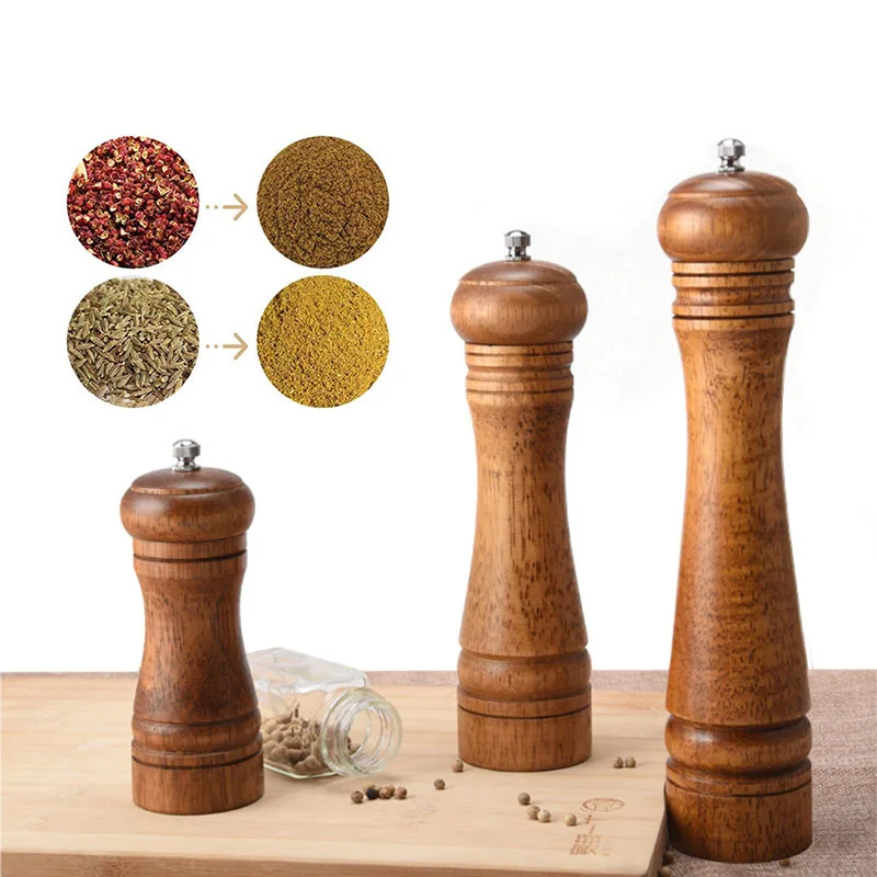 Salt and Pepper Mill Solid Wood Pepper Mill with Strong Adjustable Spice Ceramic Pepper Grinder 5" 8" 10" - Kitchen Tools
Salt and Pepper Mill Solid Wood Pepper Mill with Strong Adjustable Spice Ceramic Pepper Grinder 5" 8" 10" - Kitchen Tools