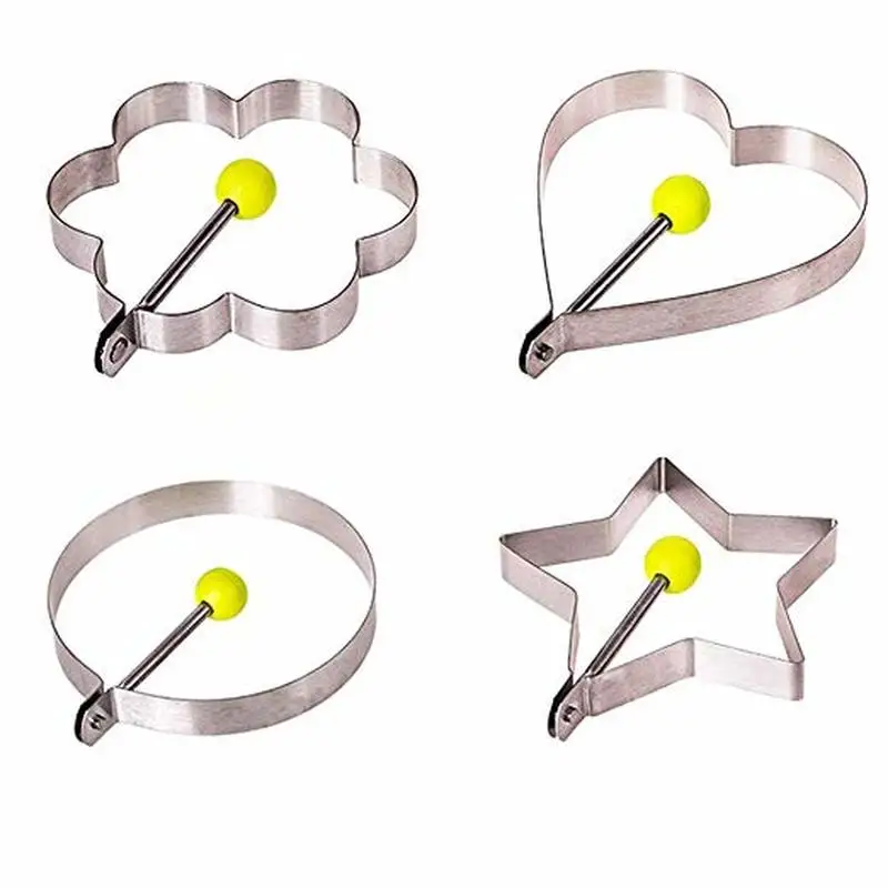 Egg Shaper Omelette Mold Stainless Steel Ring Cooking Fried Fried Egg Baking Cake Mold for Make Omelette Breakfast Sandwich 4Pcs
Egg Shaper Omelette Mold Stainless Steel Ring Cooking Fried Fried Egg Baking Cake Mold for Make Omelette Breakfast Sandwich 4Pcs