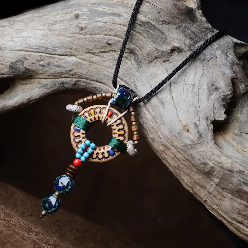 ethnic necklace chain pattern short pendant women sweat Ceramic Retro Aboriginal pottery clay dangle vintage jewelry
ethnic necklace chain pattern short pendant women sweat Ceramic Retro Aboriginal pottery clay dangle vintage jewelry