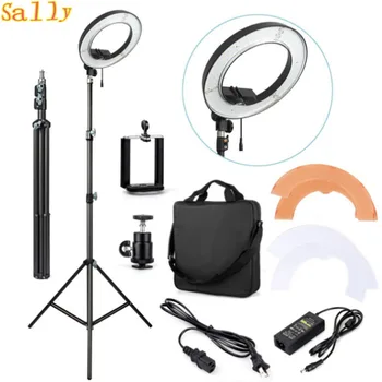 ES240 240 LED 18" Stepless Adjustable Ring Light Camera Photo/Video 240pcs LED 5500K Dimmable + 2 Color Filter + stand
ES240 240 LED 18" Stepless Adjustable Ring Light Camera Photo/Video 240pcs LED 5500K Dimmable + 2 Color Filter + stand