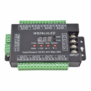 Mokungit 24CH Easy DMX512 RGB Decoder Dimmer Controller WS24LULED DC5-24V 24 Channel 8 Group Each Channel Max 3A
Mokungit 24CH Easy DMX512 RGB Decoder Dimmer Controller WS24LULED DC5-24V 24 Channel 8 Group Each Channel Max 3A