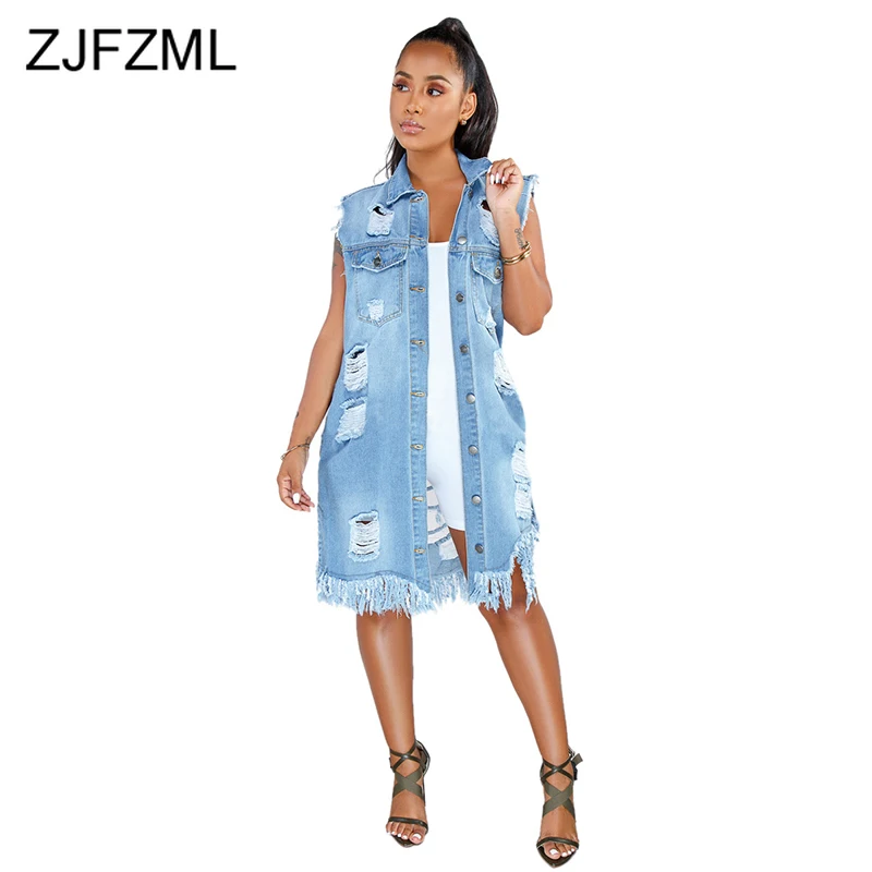 Buttons Up Vintage Denim Loose Dresses Women Turn Down Collar Sleeveless Tassels Dress Casual Hollow Hole Backless Party Dress
Buttons Up Vintage Denim Loose Dresses Women Turn Down Collar Sleeveless Tassels Dress Casual Hollow Hole Backless Party Dress