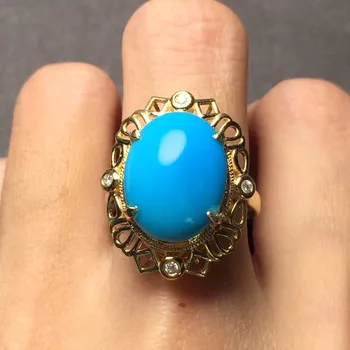 Fine Jewelry real G18k Rose Gold 18K Solid Gold 100% Natural Turquoise Gemstones Gold Diamonds Female Casual Sporty Rings
Fine Jewelry real G18k Rose Gold 18K Solid Gold 100% Natural Turquoise Gemstones Gold Diamonds Female Casual Sporty Rings