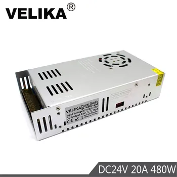 Single Output DC24V Power Supply 20A 480W Driver Transformer 220V 110V AC-DC 24V Power Adapter for Led strip lamp Light CNC CCTV
Single Output DC24V Power Supply 20A 480W Driver Transformer 220V 110V AC-DC 24V Power Adapter for Led strip lamp Light CNC CCTV