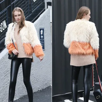 Women's Fur Coat 2019 new imitation beach wool coat High quality female Mid-Length winter stitching Faux Fur Jacket
Women's Fur Coat 2019 new imitation beach wool coat High quality female Mid-Length winter stitching Faux Fur Jacket