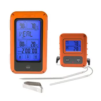 Litake TS-TP20 Wireless Digital Cooking Thermometer with Dual Probe Kitchen Food Meat Baking Thermograph for Smoker Grill BBQ
Litake TS-TP20 Wireless Digital Cooking Thermometer with Dual Probe Kitchen Food Meat Baking Thermograph for Smoker Grill BBQ