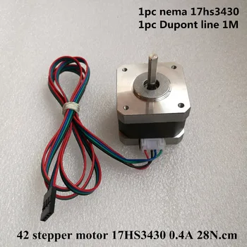 1PCS 17HS3430 3D Printer Nema17 for 12VDC, 2800g.cm, 34mm length, 4-Lead, 42 motor Stepper Motor with 1meter DuPont line
1PCS 17HS3430 3D Printer Nema17 for 12VDC, 2800g.cm, 34mm length, 4-Lead, 42 motor Stepper Motor with 1meter DuPont line