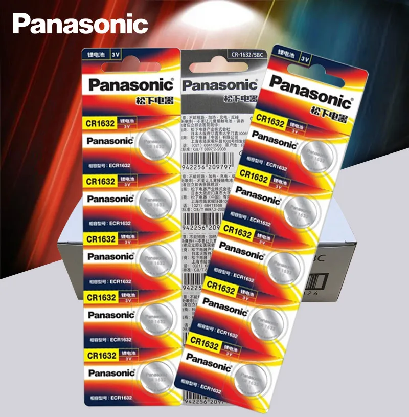 200pcs Panasonic cr1632 button cell coin battery 3v watch remote control car keys DL1632 ECR1632 GPCE1632 lithium battery
200pcs Panasonic cr1632 button cell coin battery 3v watch remote control car keys DL1632 ECR1632 GPCE1632 lithium battery