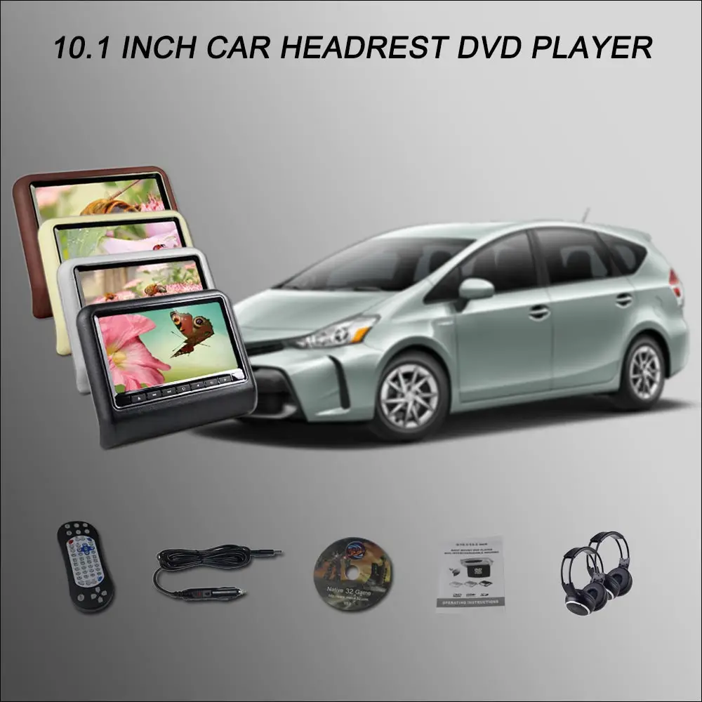 BigBigRoad Car Headrest Monitor / 2*10.1" Digital Screen Support USB SD DVD Player Games Remote Control For TOYOTA Prius
BigBigRoad Car Headrest Monitor / 2*10.1" Digital Screen Support USB SD DVD Player Games Remote Control For TOYOTA Prius