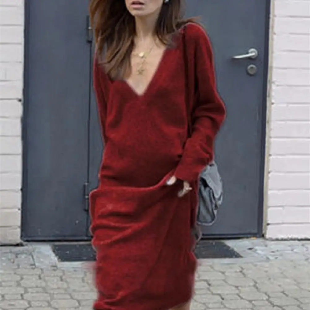 Fashion Casual Women Sundress Clothes Solid Color V Neck Long Sleeve T-Shirt Pullover Loose Ladies Long Maxi Dress Vestidos
Fashion Casual Women Sundress Clothes Solid Color V Neck Long Sleeve T-Shirt Pullover Loose Ladies Long Maxi Dress Vestidos