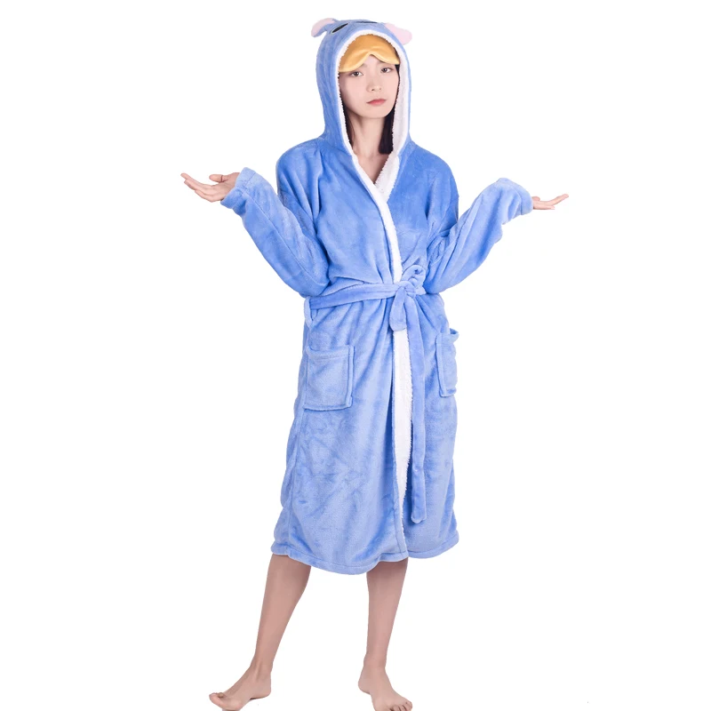 Women Cartoon Cute Bathrobe Adult Men Women Flannel Animal Stitch Bath Robes Winter Soft Sleepwear Dressing Gowns Couple Robe
Women Cartoon Cute Bathrobe Adult Men Women Flannel Animal Stitch Bath Robes Winter Soft Sleepwear Dressing Gowns Couple Robe