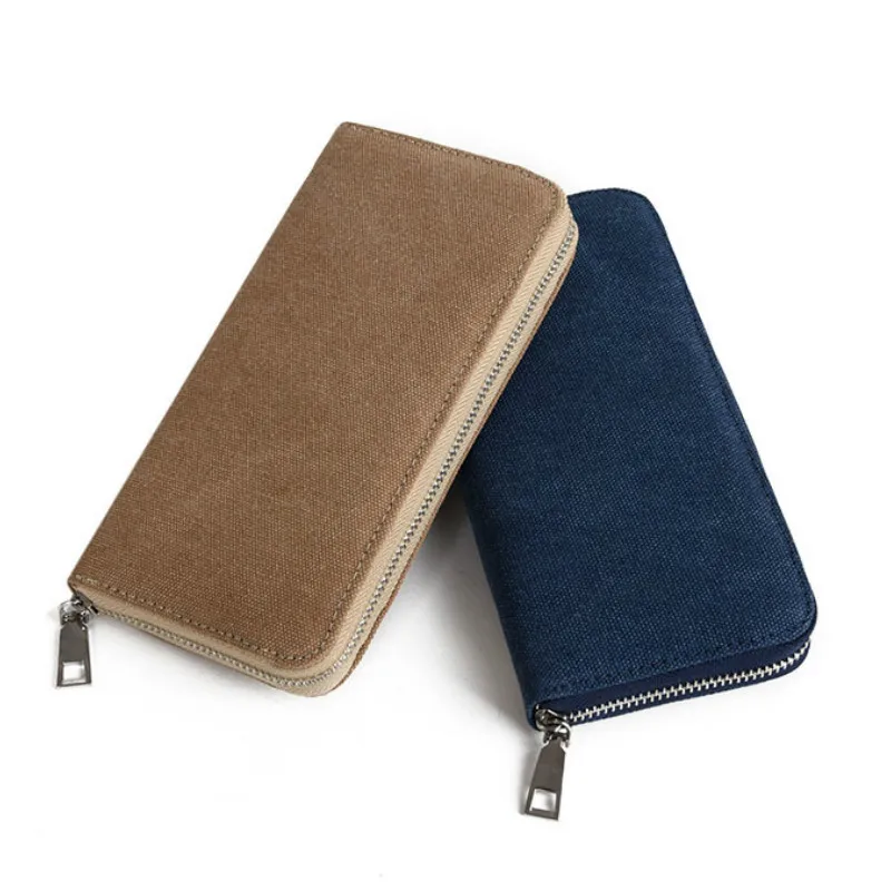 Fashion Luxury Brand Canvas Mens Wallet Long Clutch Cell Phone Handy Bag Zipper Around Solid Coins Purse Brown Blue Black
Fashion Luxury Brand Canvas Mens Wallet Long Clutch Cell Phone Handy Bag Zipper Around Solid Coins Purse Brown Blue Black