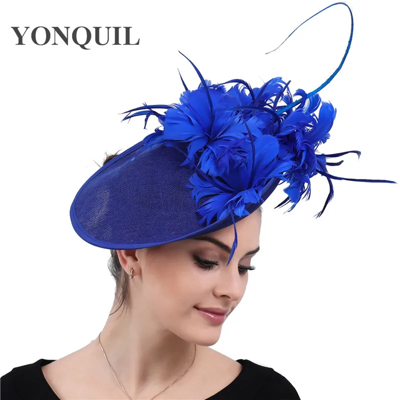 women feathers millinery hats fascinator Imitation sinamay derby kentucky caps bridal married elegant headpieces for occasion
women feathers millinery hats fascinator Imitation sinamay derby kentucky caps bridal married elegant headpieces for occasion