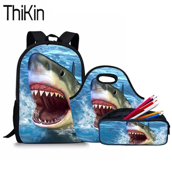 THIKIN 3Pcs/Set Primary School Bags for Middle School 3D Shark Printing Schoolbag Children Shoulder Softback Boys Cool Satchel
THIKIN 3Pcs/Set Primary School Bags for Middle School 3D Shark Printing Schoolbag Children Shoulder Softback Boys Cool Satchel