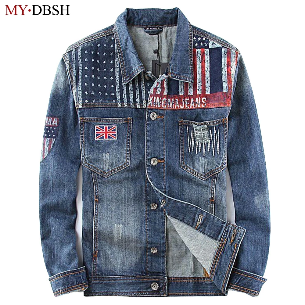 Classic European American Retro Style Mens Denim Jacket Fashion Men's Casual Hole Coats Slim Fit Cotton Outerwear Free Shipping
Classic European American Retro Style Mens Denim Jacket Fashion Men's Casual Hole Coats Slim Fit Cotton Outerwear Free Shipping