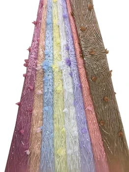 New 3d Flower Bridal Beads Tulle Lace Fabric High Quality African Lace Fabric Pretty French Lace Fabric for Wedding DPW-711
New 3d Flower Bridal Beads Tulle Lace Fabric High Quality African Lace Fabric Pretty French Lace Fabric for Wedding DPW-711