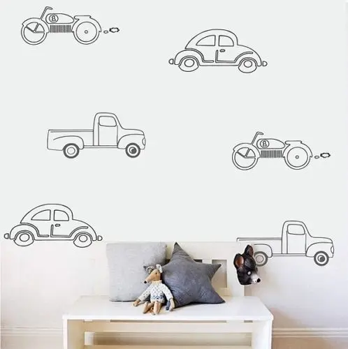 30x14cm large 6 cars DIY wall stickers for kids room classic bike car truck wall art decal vinilos parede mural wall tattoo A746
30x14cm large 6 cars DIY wall stickers for kids room classic bike car truck wall art decal vinilos parede mural wall tattoo A746
