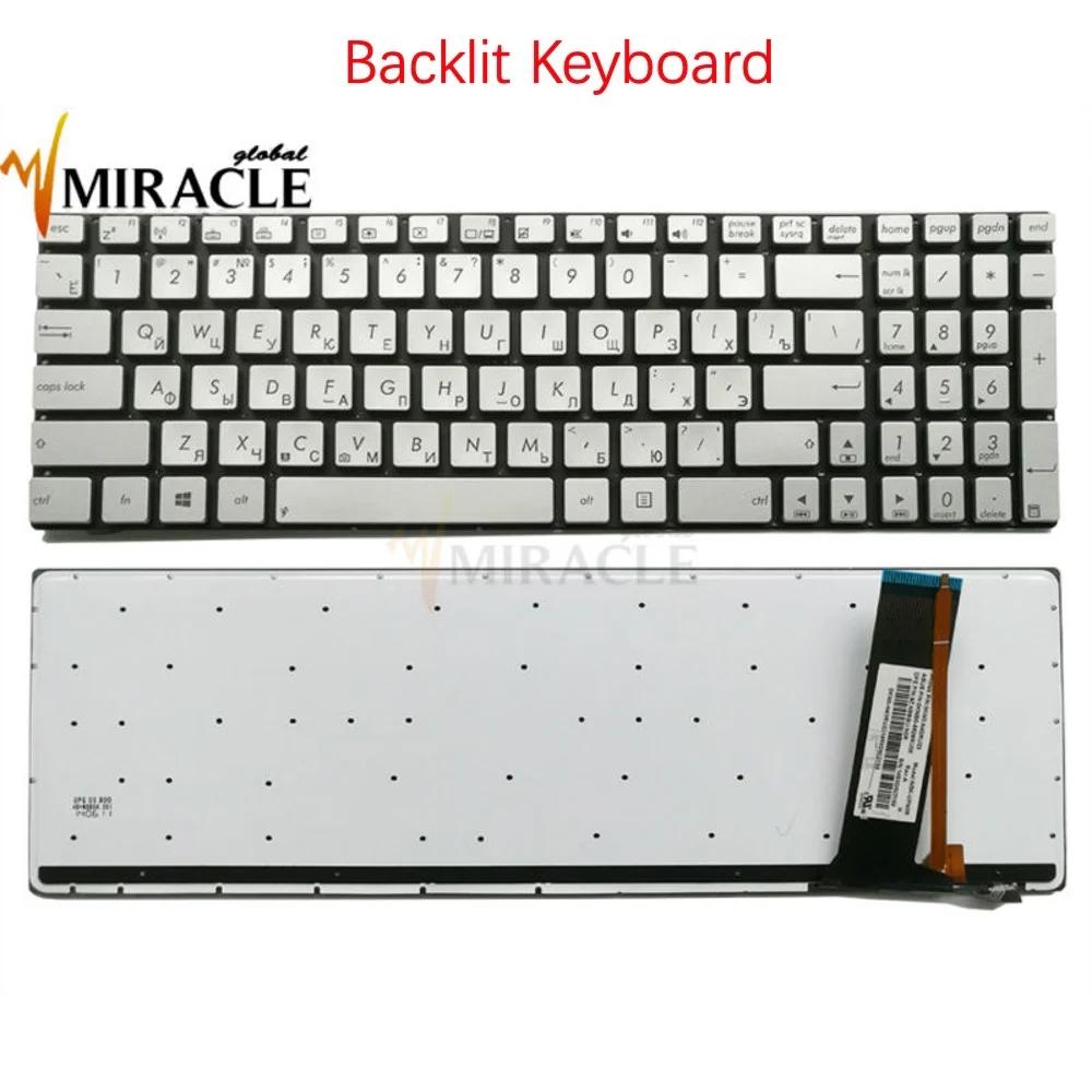 RUSSIAN keyboard for ASUS N56 N56V U500VZ N76 R500V R505 S550C N550 N750 Q550 RU silver with backlit laptop keyboard
RUSSIAN keyboard for ASUS N56 N56V U500VZ N76 R500V R505 S550C N550 N750 Q550 RU silver with backlit laptop keyboard