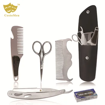 6PC/set Beard Set Stainless Steel Comb Mustache Template Trim Styling Tool Beard Comb Care Set G0417
6PC/set Beard Set Stainless Steel Comb Mustache Template Trim Styling Tool Beard Comb Care Set G0417