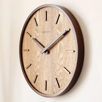 Contracted and contemporary woodiness large wall clock, fashion mute when the clock.Circular quartz clock.
Contracted and contemporary woodiness large wall clock, fashion mute when the clock.Circular quartz clock.