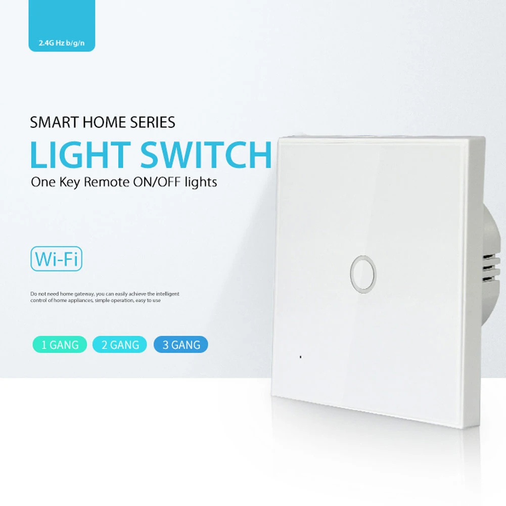 Wall Light Switch 1-Gang Home Automation Wireless Smart Remote Control Light Switch EU plug
Wall Light Switch 1-Gang Home Automation Wireless Smart Remote Control Light Switch EU plug