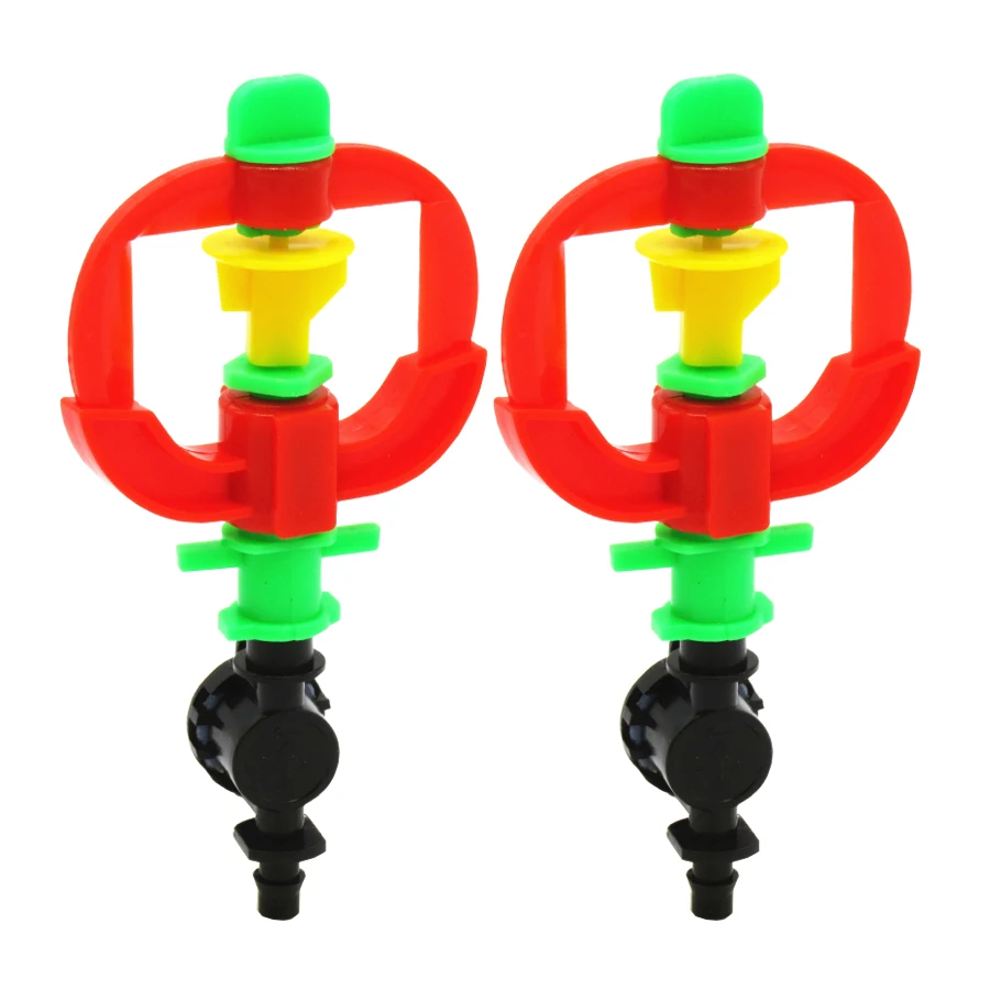 MUCIAKIE 2PCS New Garden Irrigation 360 Degrees Rotating Sprinkler 1/4'' Barb Anti-drip Device Hanging Micro Drip Spray Nozzle
MUCIAKIE 2PCS New Garden Irrigation 360 Degrees Rotating Sprinkler 1/4'' Barb Anti-drip Device Hanging Micro Drip Spray Nozzle