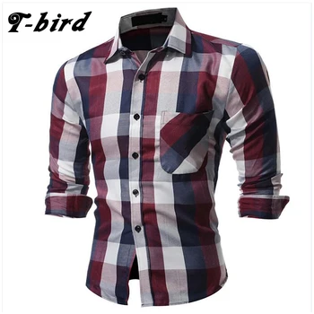 T-Bird Shirt Men Plaid Long Sleeves Shirts 2018 Brand Mens Dress Shirt Camisa Masculina Male Fashion Slim Fit Shirt Cotton 3XL
T-Bird Shirt Men Plaid Long Sleeves Shirts 2018 Brand Mens Dress Shirt Camisa Masculina Male Fashion Slim Fit Shirt Cotton 3XL